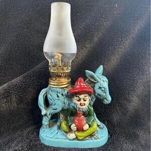 MCM Vintage Porcelain Mini Oil Lantern Moonshiner